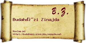 Budaházi Zinajda névjegykártya